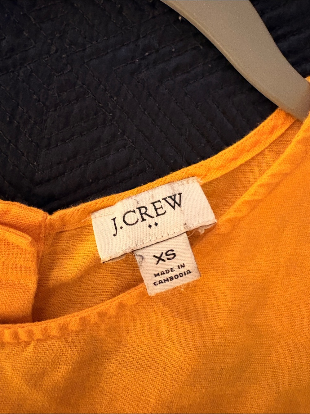 J. Crew Sleeveless Orange Button-Back Cotton Top - Picture 2 of 3